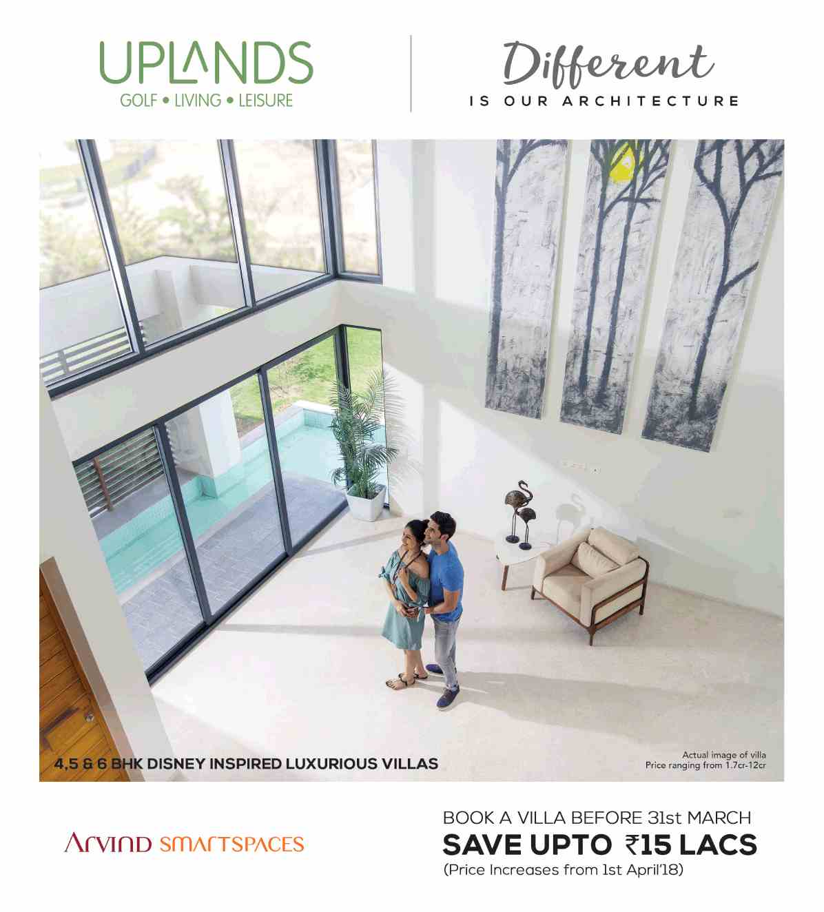 Book a villa before 31st March and save up to Rs. 15 Lacs at Arvind Uplands in Ahmedabad